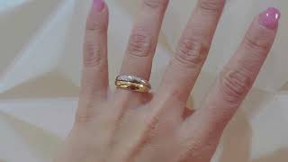 Video: Minimalist Gold Ring Double Wave