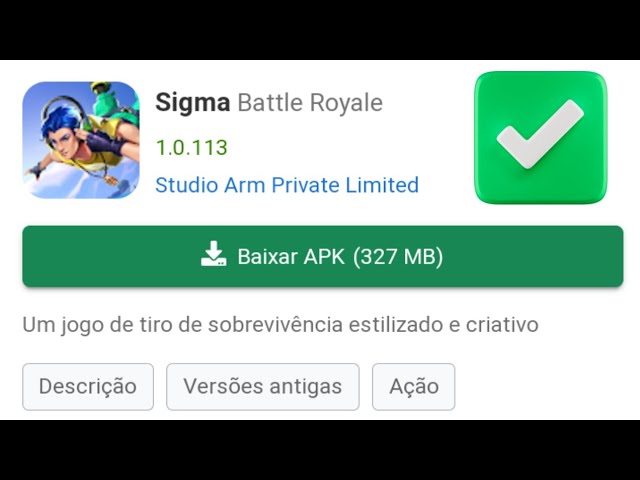 Como fazer download de Sigma? Battle Royale é removido da Play Store