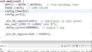 LECCION 19: Recepción y comparación de cadenas UART del MSP430.