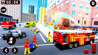 Emergency FireTruck Rescue Simulator: Fire Truck Game - Android IOS Gameplay screenshot 2