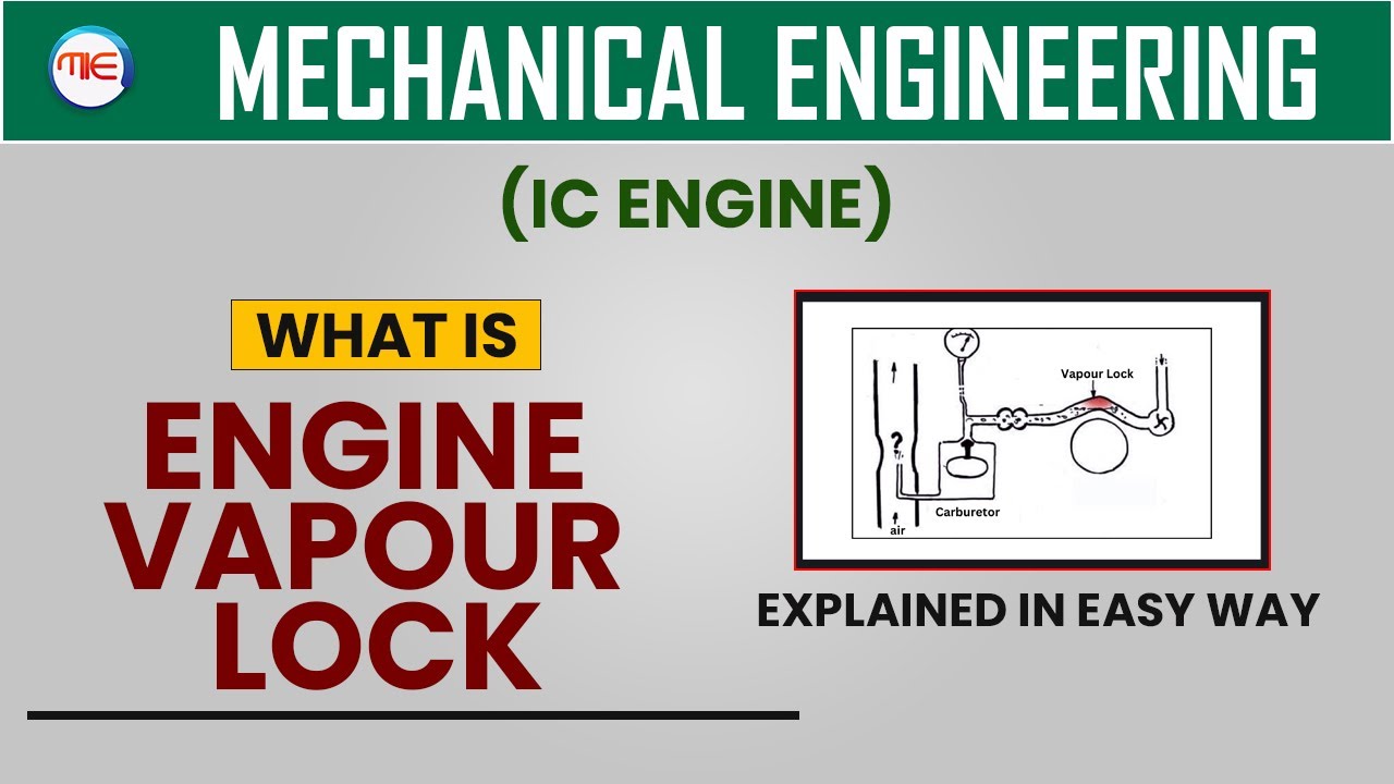 MECHANICAL ENGINEERING WHAT IS ENGINE VAPOUR LOCK IC ENGINE YouTube