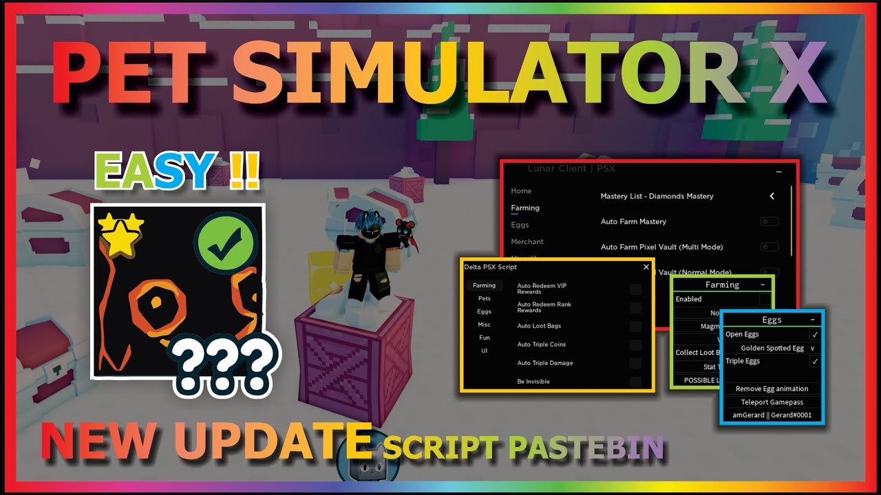 NEW Update Auto Farm Script In Pet Simulator X #psxscript #petsimxsccr