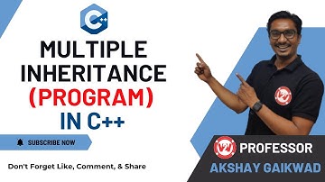 Multiple Inheritance Program in C++ | MSBTE SEM 3 - OOPS |  FOR IT / CO / AIML | SY DIPLOMA