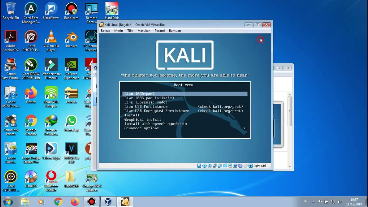 install kali linux on virtualbox mac