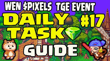 HOW TO FIND 17TH WEN $PIXEL DAILY TASK 💎 BARNEY’S LOCATION 🔍 FREE COINS & DRAGON PET GIVEAWAY🚀