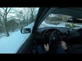 BMW e46 compact 318i POV Snowdrifting / wintercar