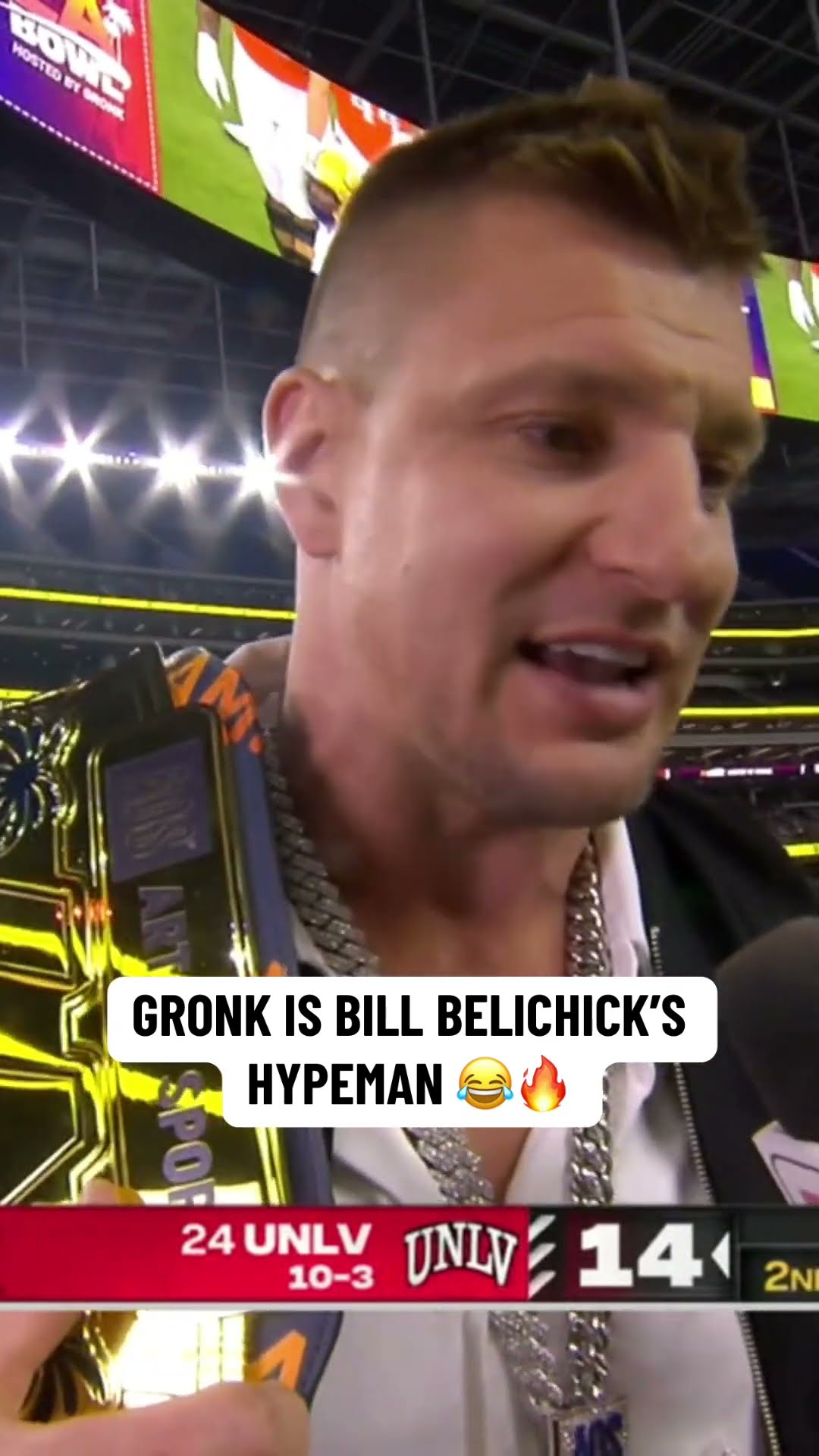 Gronk is Belichick's hype man ?