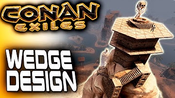 WEDGE DESIGN! - Conan Exiles Base Building - Observatory of Yog - Conan Exiles Gameplay