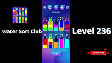 🎮 Water Sort Club Level 236 Walkthrough | Fun Liquid Sorting Game 💧 | SolutionGuruji