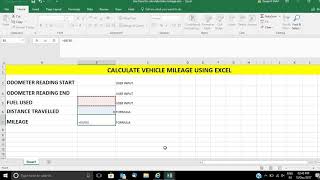 Calculate your vehicle mileage using Microsoft Excel screenshot 2