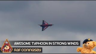 INCREDIBLE RAF FIGHTER PILOT DEMO DISPLAY DURING SAVAGE WINDS • BLACKJACK DISPLAY AT 100ft