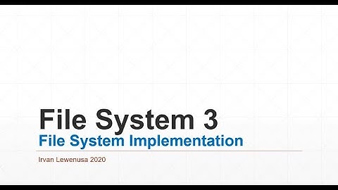 File System Implementation in Operating System in Bahasa Indonesia