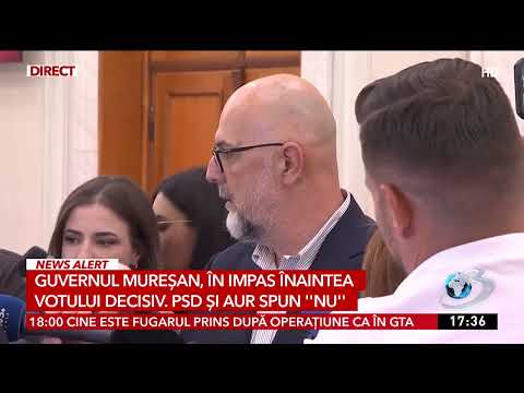 The Mureșan government is shaky ahead of the vote. AUR calls for negotiations with PSD