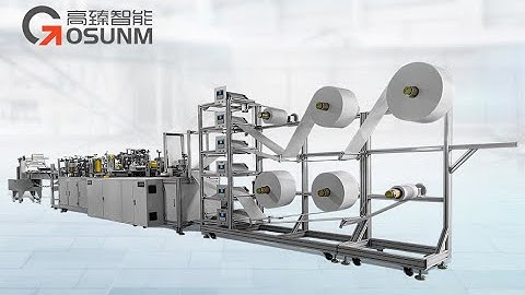 Auto KN95 N95 Folded Head Loop Mask Making Machine with  sponge strip + mask packaging machine