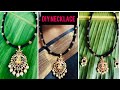 How to make beautiful black silk thread necklace@ home //hand made jewelry //diy//black love😘