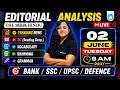 2 June 2026 | The Hindu Editorial Analysis | RC, Vocabulary & Grammar | Gazala Ma’am | Oliveboard