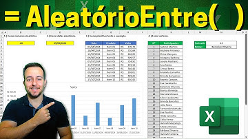 Função Aleatórioentre no Excel p/ fazer Sorteios, Criar Planilhas de Teste, Datas etc.
