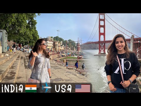 Flying From India 🇮🇳 To USA 🇺🇸| Travel Vlog | West Coast Road Trip Begins | Indian In USA E01