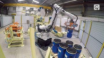 Drum Palletizer | Cybernetiks Drum Palletizer Automatic | Cybernetik