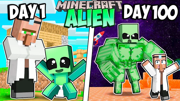 I Survived 100 Days as an ALIEN in Minecraft