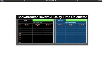 FREE pre delay and reverb calculator