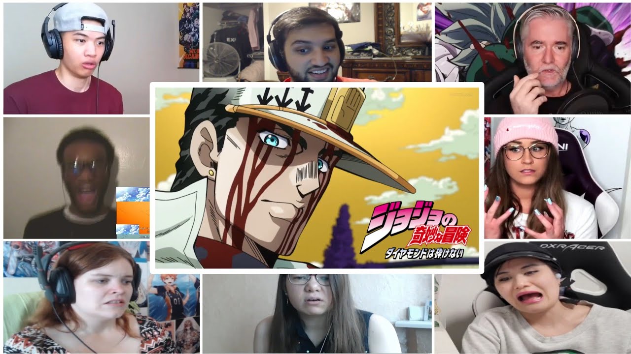 ORA ORA ORA!! Jotaro vs Kira Reaction Mashup ! JJBA Diamond is Unbreakable Ep 24