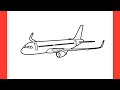 How to draw an Airplane AIRBUS A320 / drawing Boeing 737 800 plane step by step