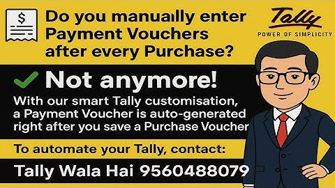 Auto Payment Entry in Purchase Voucher | TallyPrime Customization | Save Time & Avoid Errors