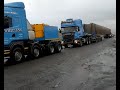 Whitten Road Haulage pull up the Glenshane Pass of 43m bridge beams