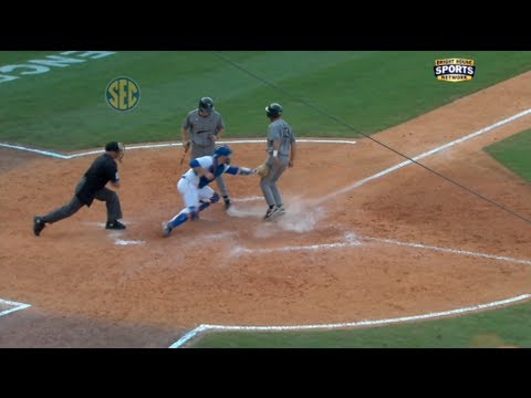 Vanderbilt pulls off a rare triple steal and goes on to beat Florida in the 2012 SEC Baseball Tournament.