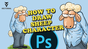 How to draw a Sheep Character in Adobe Photoshop - step by step