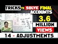 TRICK to SOLVE  - Trading and Profit & Loss account & Balance Sheet with 14 Adjustments :kauserwise
