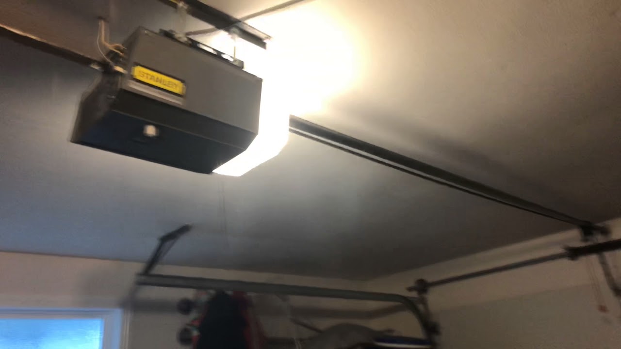 Stanley garage door opener - YouTube