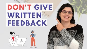 How I Give Verbal Feedback To Students | Public Feedback Activity