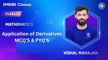 Application of Derivatives | MCQ