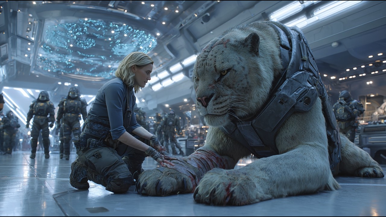 She Noticed the Cat Struggling With Its Paw—The Others Fell Silent as She Carefully Rebandaged It