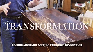 Battered Bureau or Hidden Beauty?  Thomas Johnson Antique Furniture Restoration