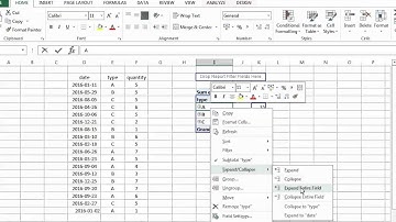 MS Excel: Pivot table expand and collapse all