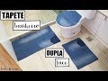 DIY CONJUNTO DE TAPETES PARA BANHEIRO DUPLA FACE FEITO COM JEANS REUTILIZADO | SUELLEN REDESIGN