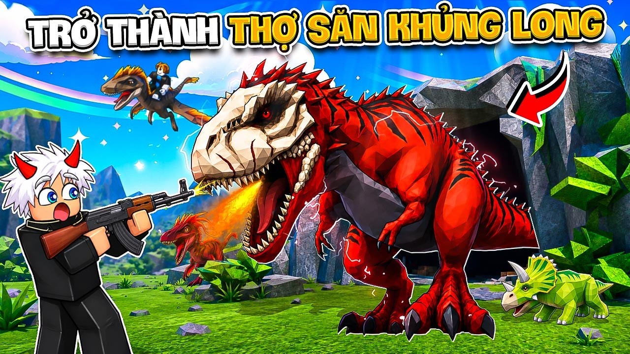 BI HUỲNH TRỞ THÀNH THỢ SĂN XÂY DỰNG QUÂN ĐOÀN KHỦNG LONG CỰC MẠNH TRONG ROBLOX