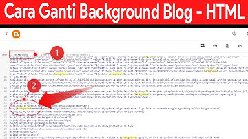 Cara Mengganti Background HTML Blogspot atau Blogger