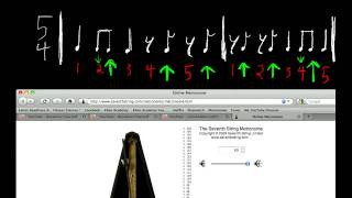 Example of music in 5/4 time with eight note rests (part 2)