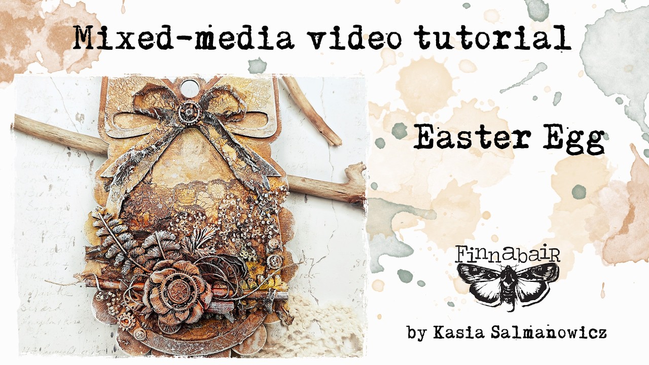 🌾 Mixed media Easter egg 🌾 by @kasiasalmanowicz for Finnabair