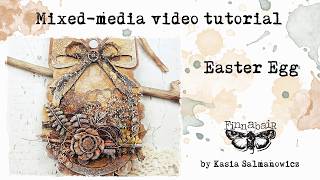 🌾 Mixed media Easter egg 🌾 by @kasiasalmanowicz for Finnabair
