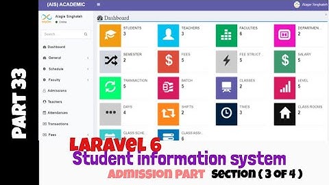 Laravel Student Information System Admission Part 33 Section ( 3 0f 4 )