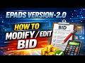 Epads V2-How to Modify Bid