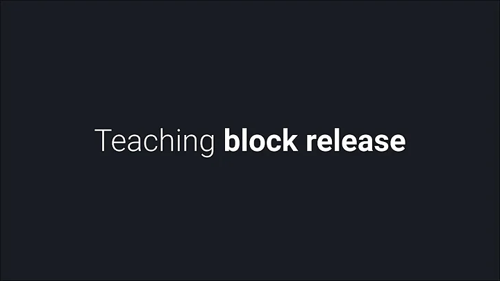 Teaching block release