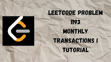Leetcode 1193 Monthly Transactions I Tutorial #leetcode #sql #mysql