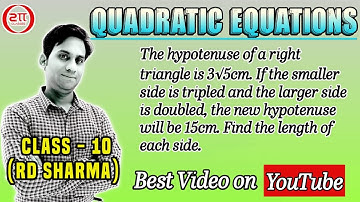 The hypotenuse of a right triangle is 3√5 cm. If the smaller side is triple and the larger side is