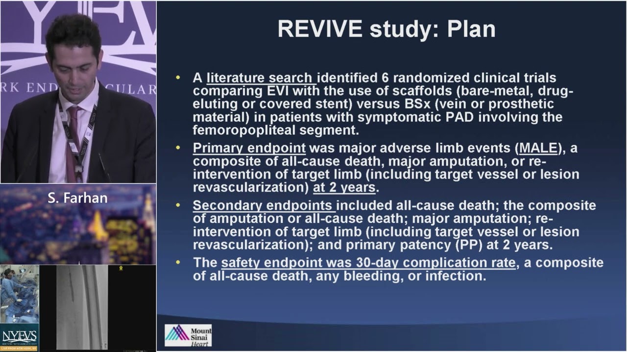 Bypass vs  Stenting for Long Femoropopliteal Lesions REVIVE Data   S  Farhan   PAD Session